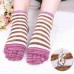 Ladies Five Toes Socks Simple Fashion Cotton Striped 4  Pair Set Ankle Toe Socks
